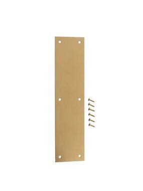 Ace 3-1/2 In. X 15 In. Bright Brass Push Plate